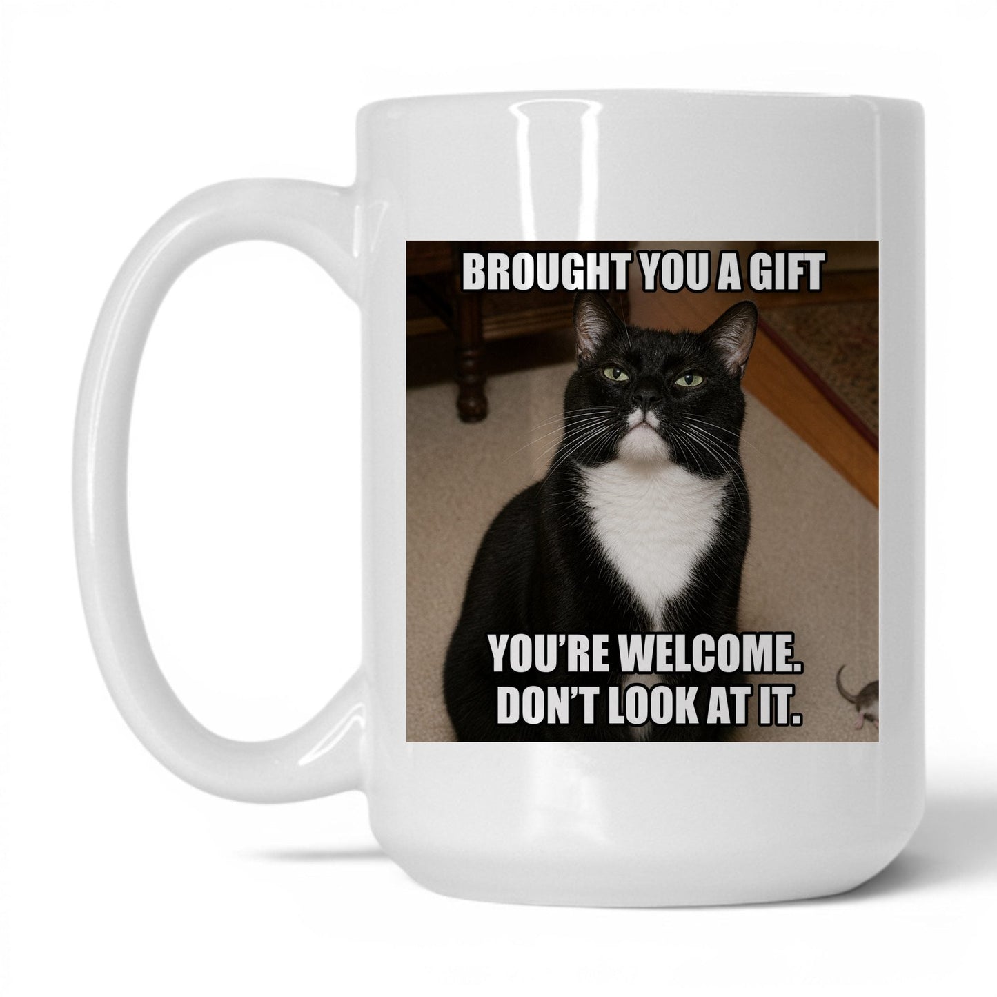Brought You a Gift Cat Coffee Mug