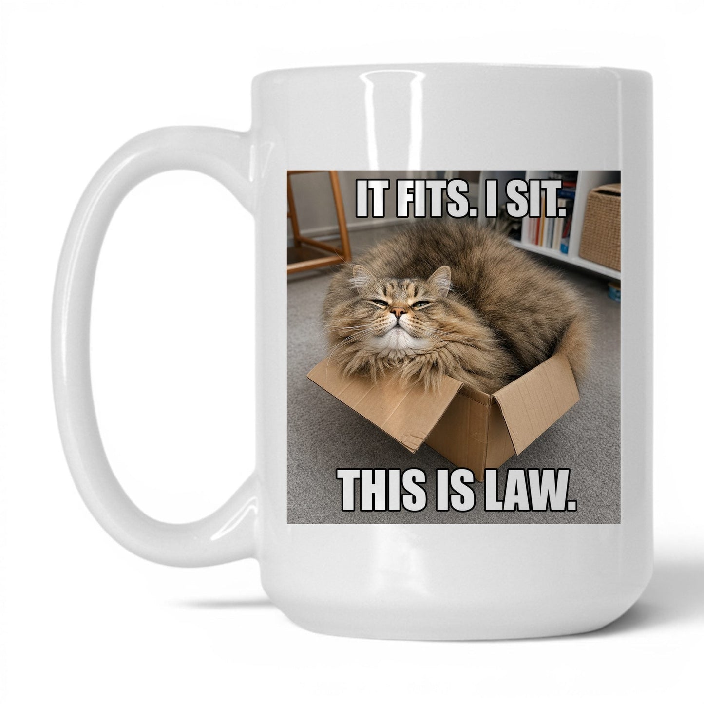 It Fits I Sit Cat Coffee Mug