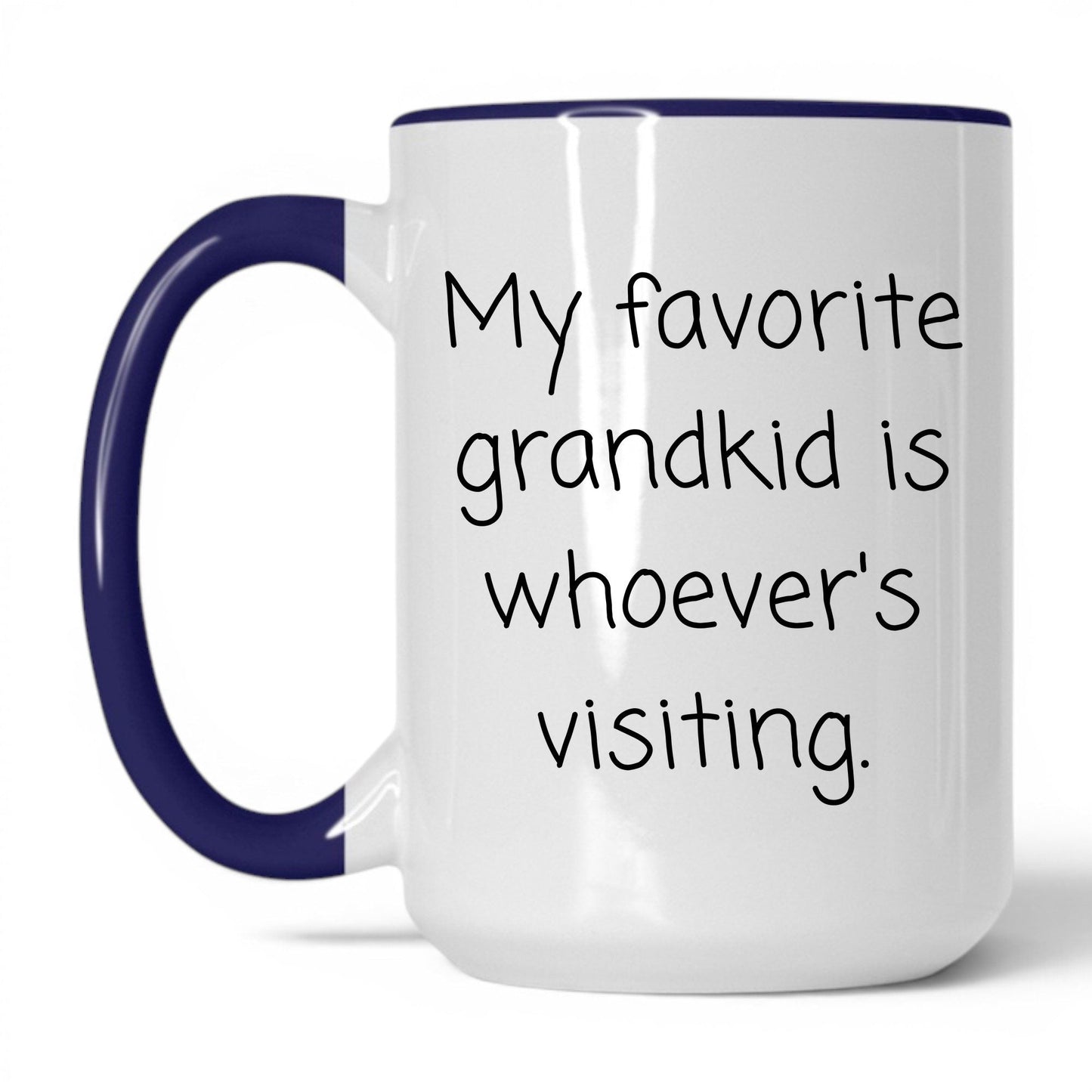 Favorite Grandkid Visiting Mug – 15oz White/Midnight Blue Mug
