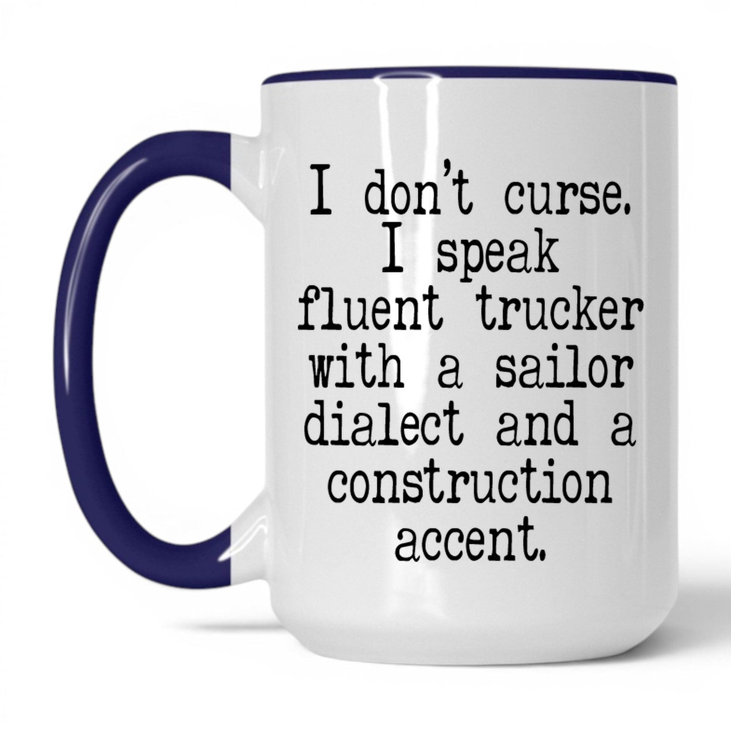 Fluent Trucker Sailor Dialect Mug – 15oz White/Midnight Blue Mug