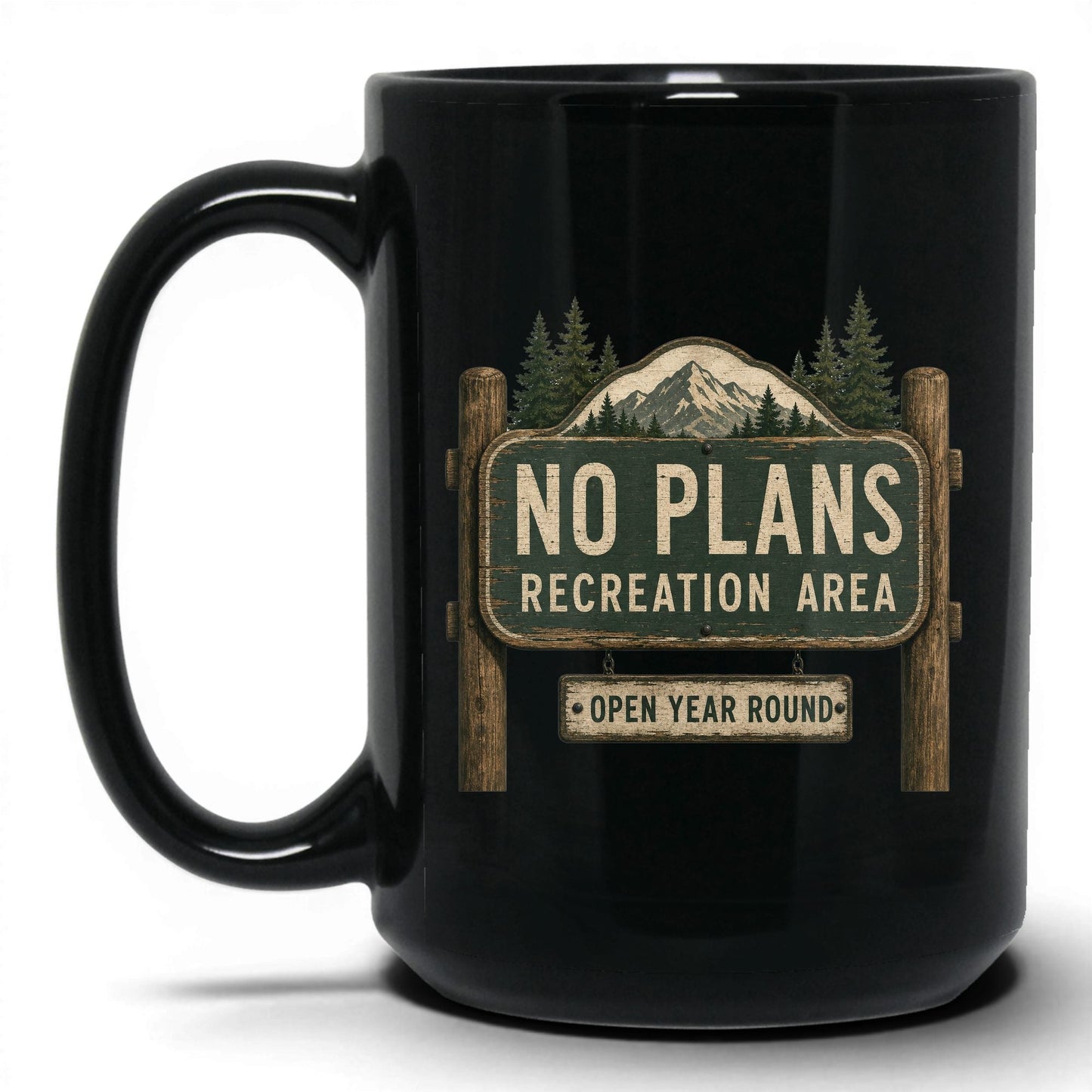 No Plans Recreation Area Coffee Mug – 15oz Black Mug