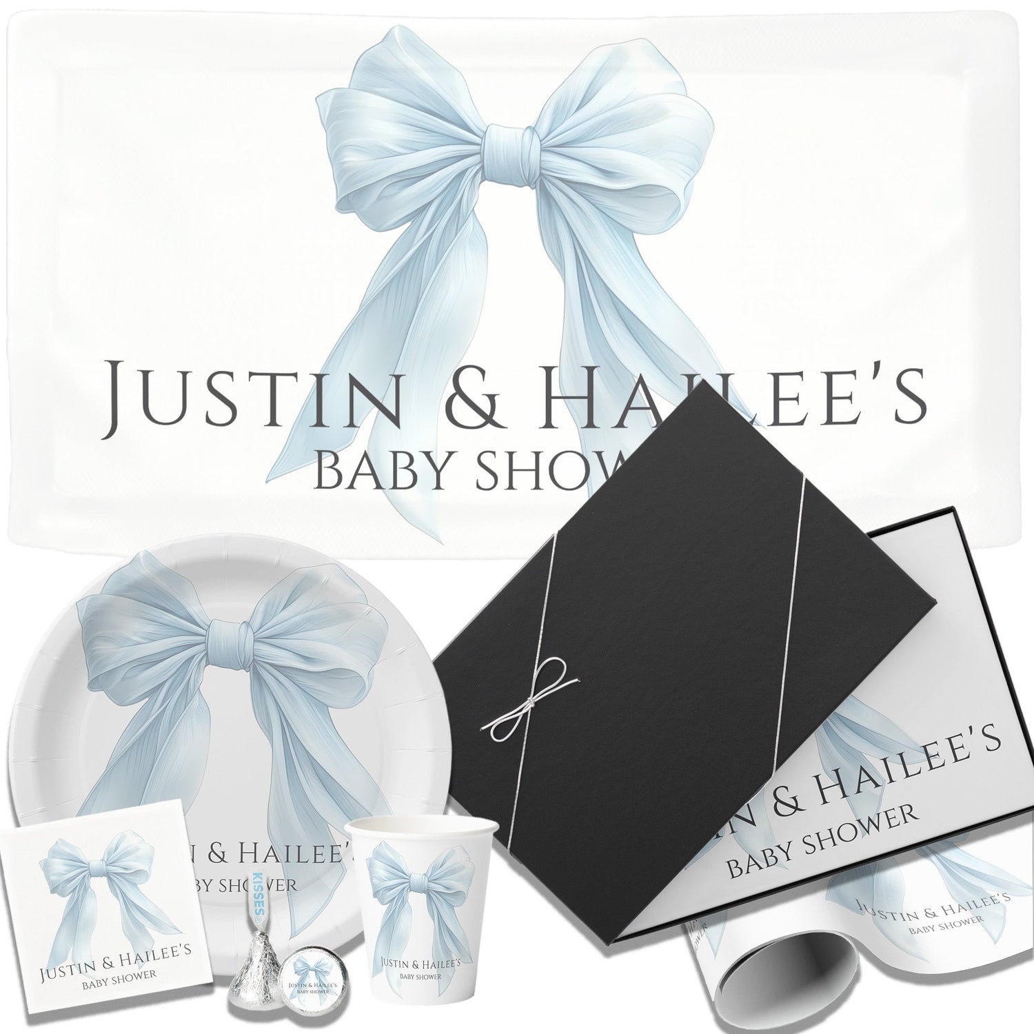 Blue Bow Baby Shower