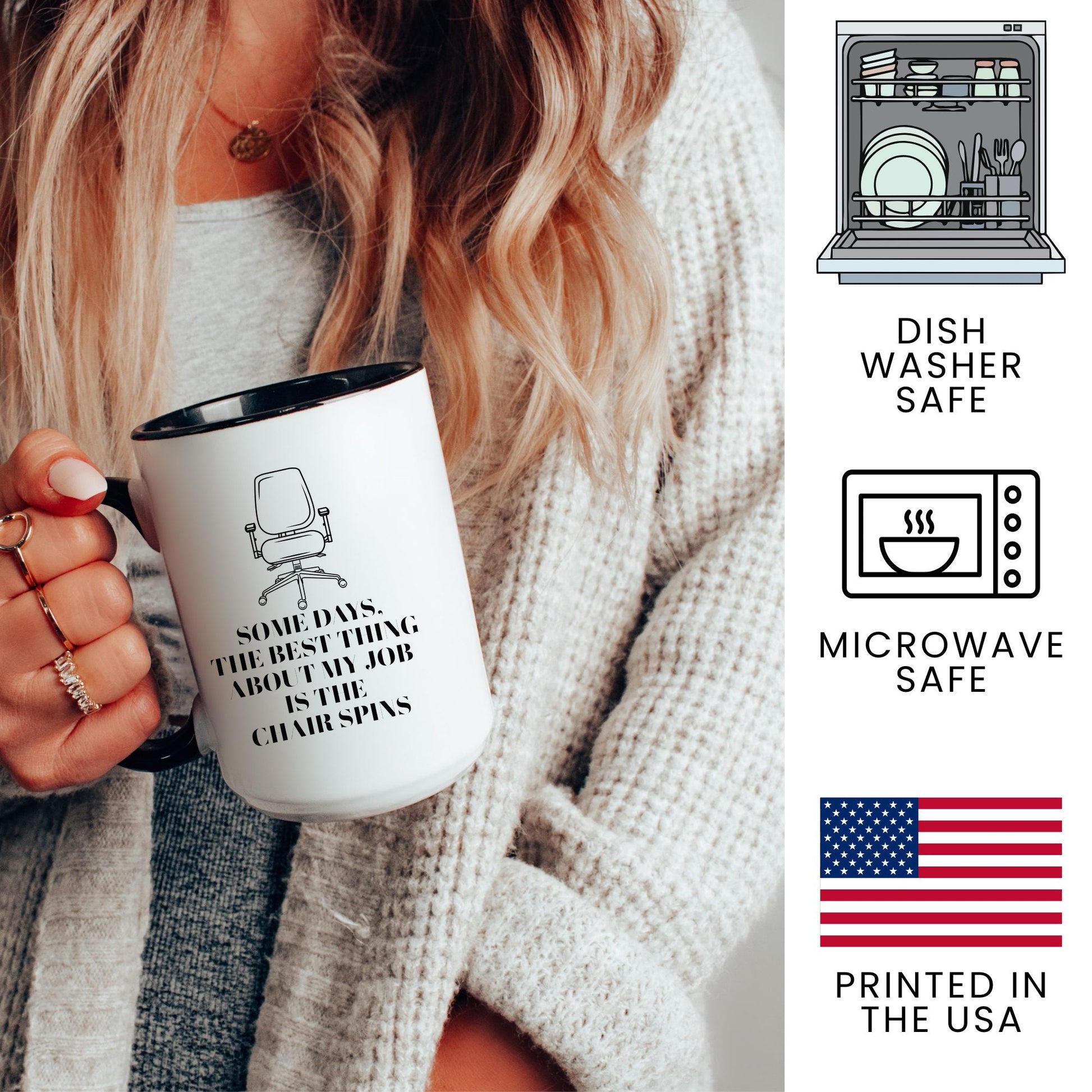 Lifestyle Photo #1 Best Thing Is the Chair Spins Mug
