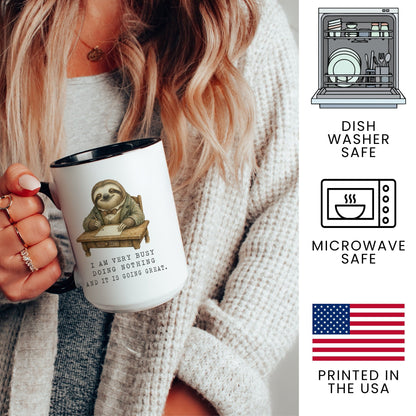 Busy Doing Nothing Sloth Mug
