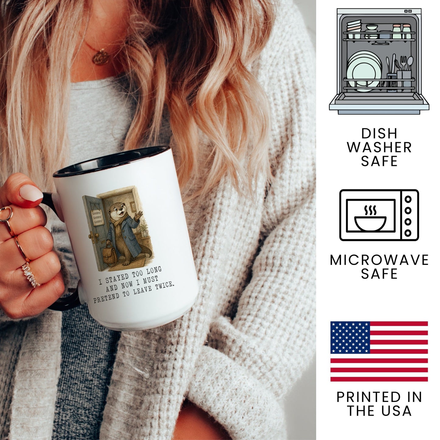 Lifestyle Photo #3 Pretend to Leave Twice Otter Mug