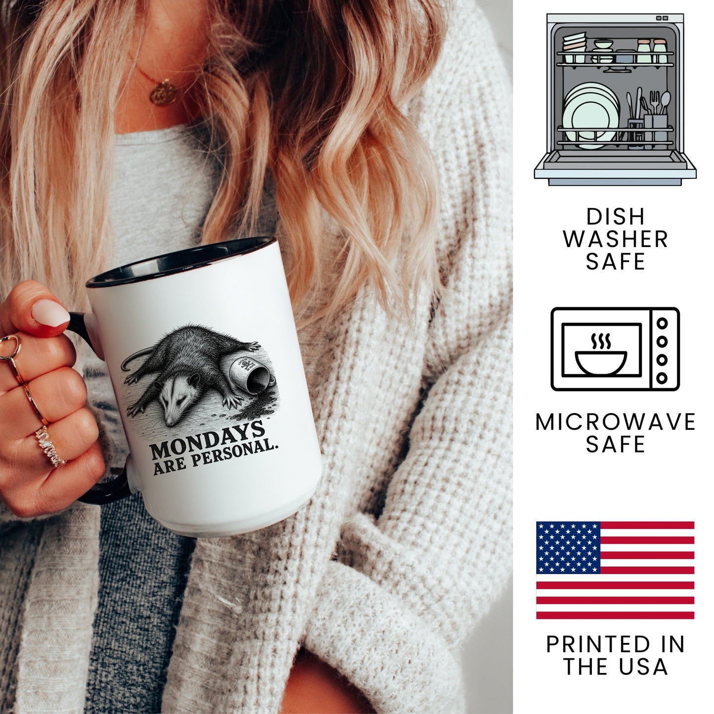 Mondays Are Personal Opossum Mug
