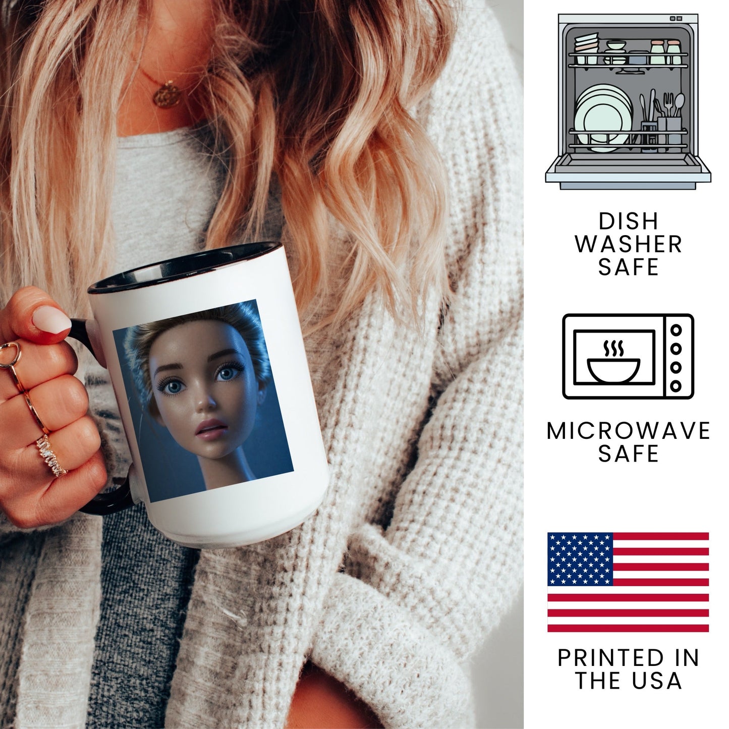 Anxious Doll Face Mug