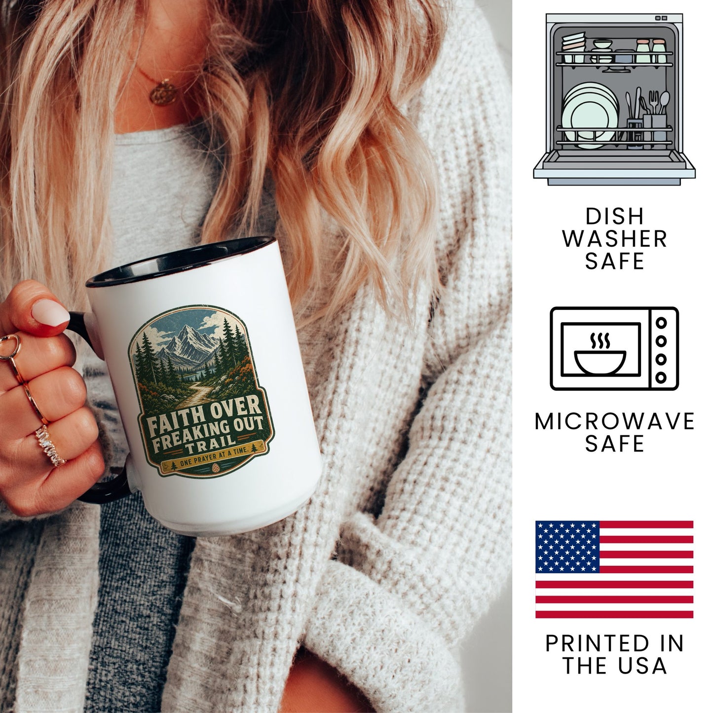 Lifestyle Photo #3 Faith Over Freaking Out Trail Mug