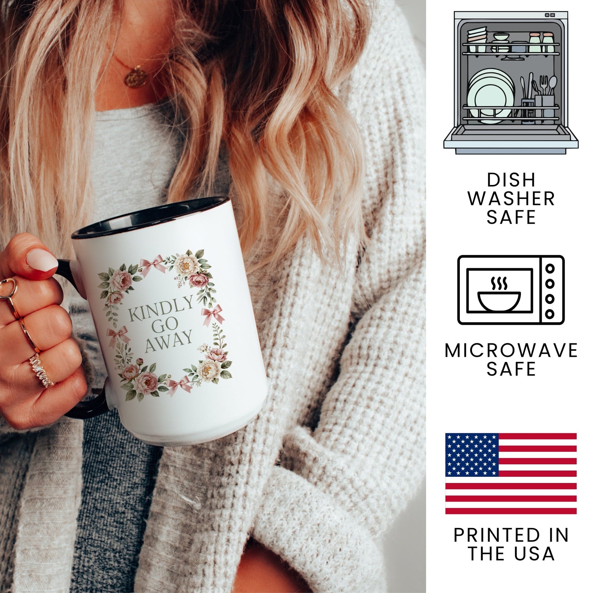 Kindly Go Away Mug - lifestyle photo