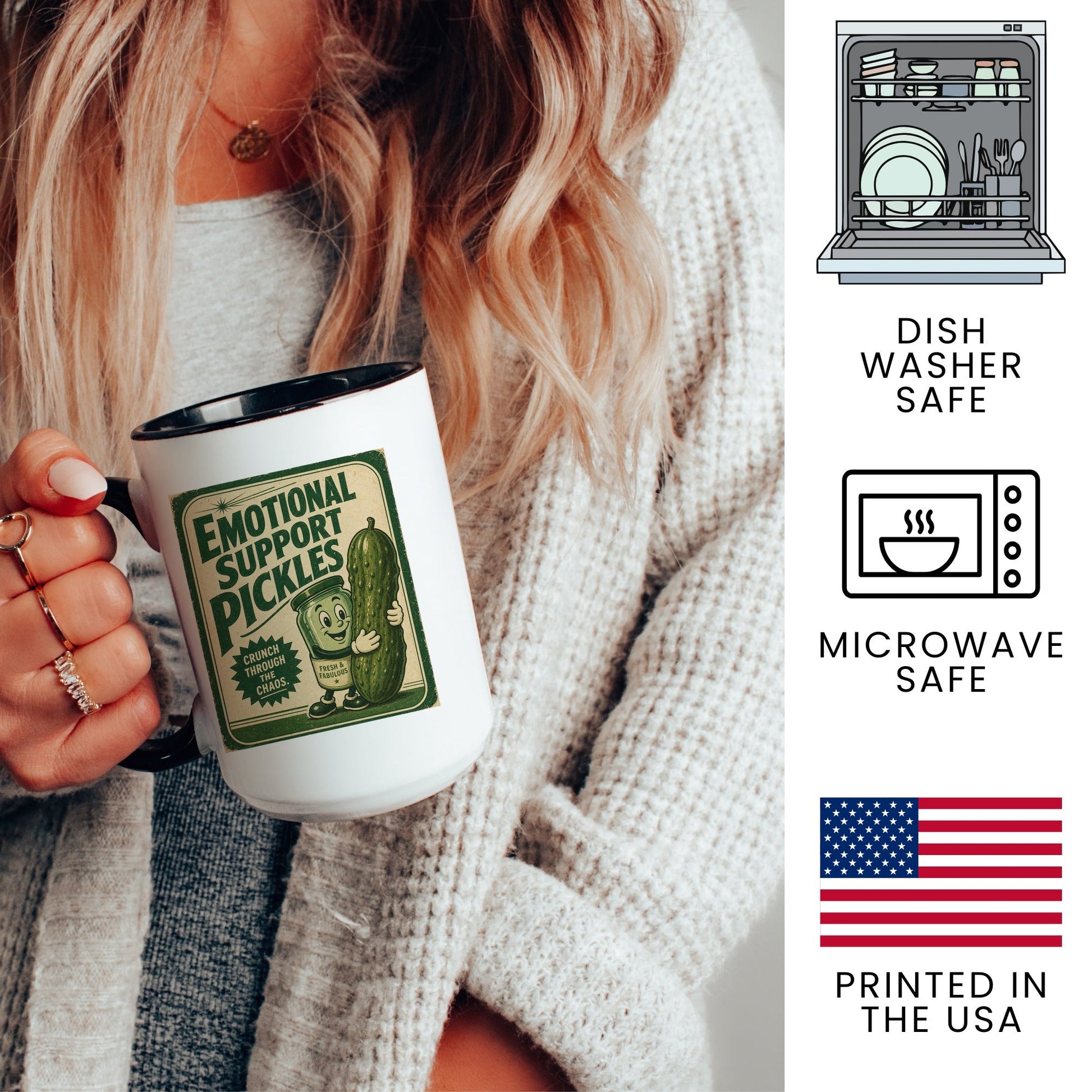 Fresh and Fabulous Pickles Mug - lifestyle photo