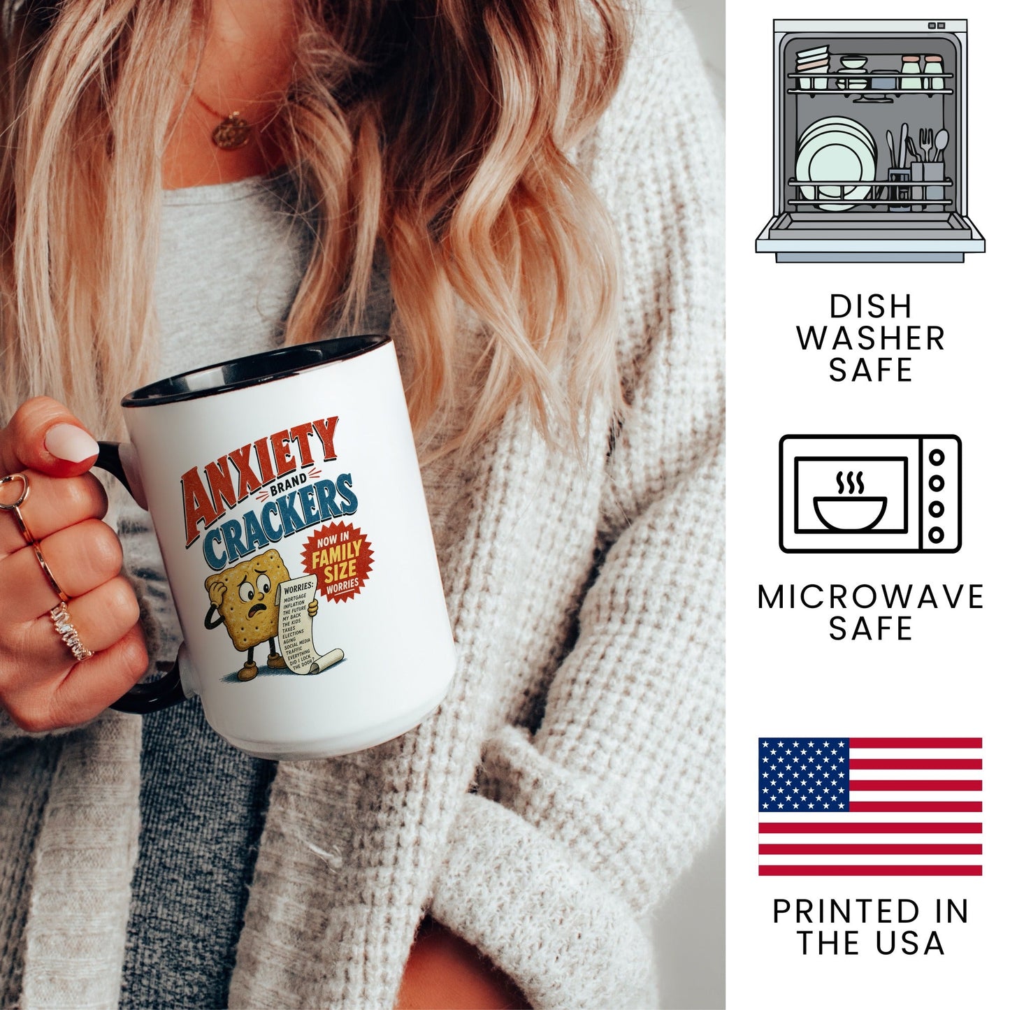 Anxiety Brand Crackers Mug - lifestyle photo