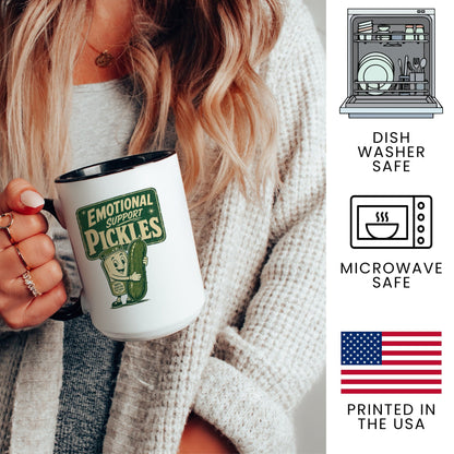 Emotional Support Pickles Mug - lifestyle photo