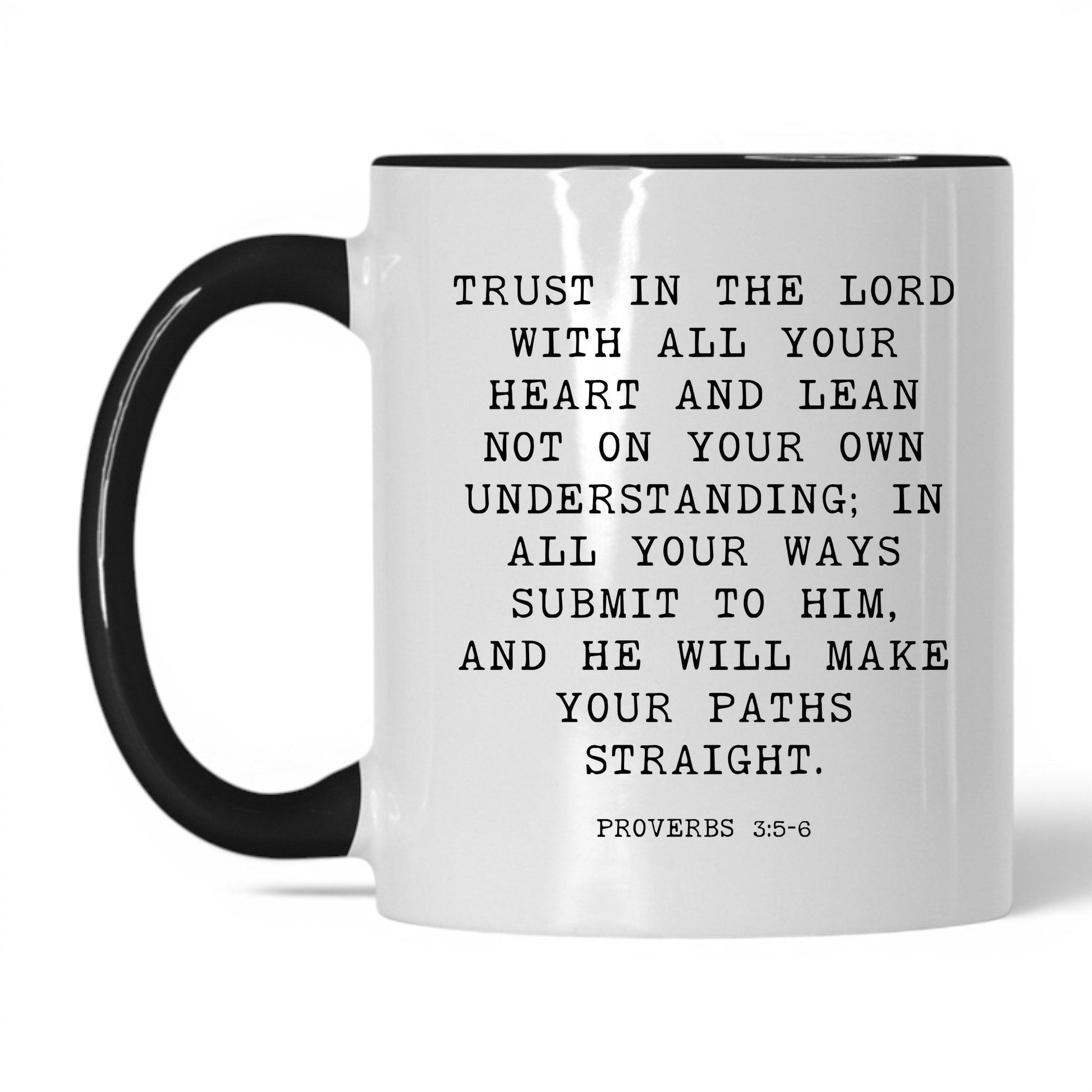 Trust in the Lord Mug – 11oz White/Black Mug