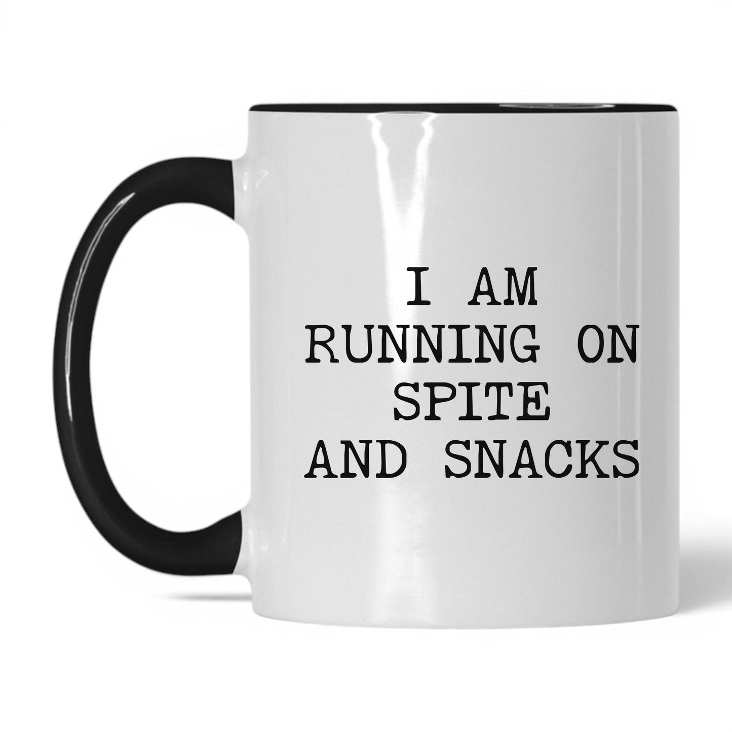 Running on Spite and Snacks Coffee Mug
