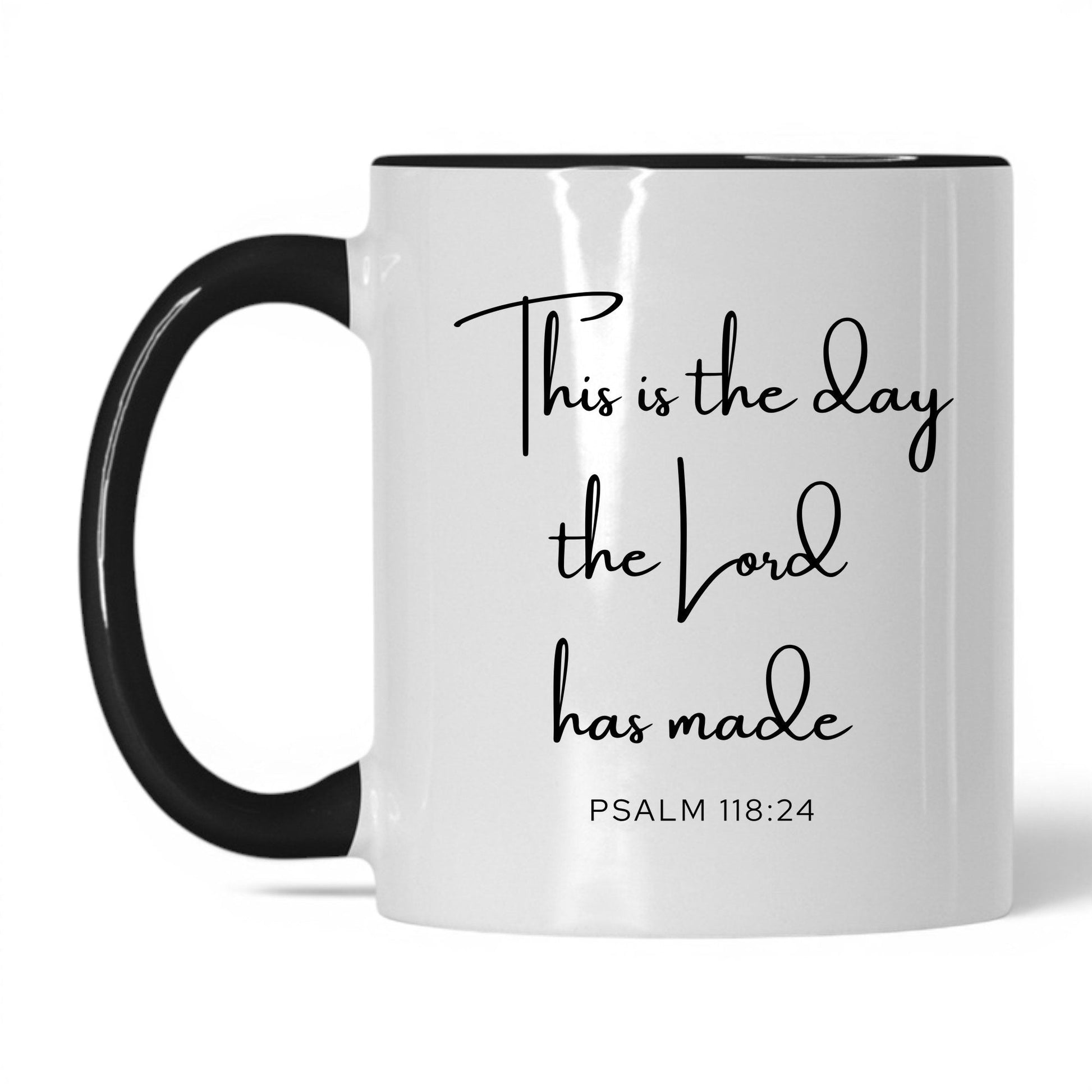 This Is the Day Mug – 11oz White/Black Mug
