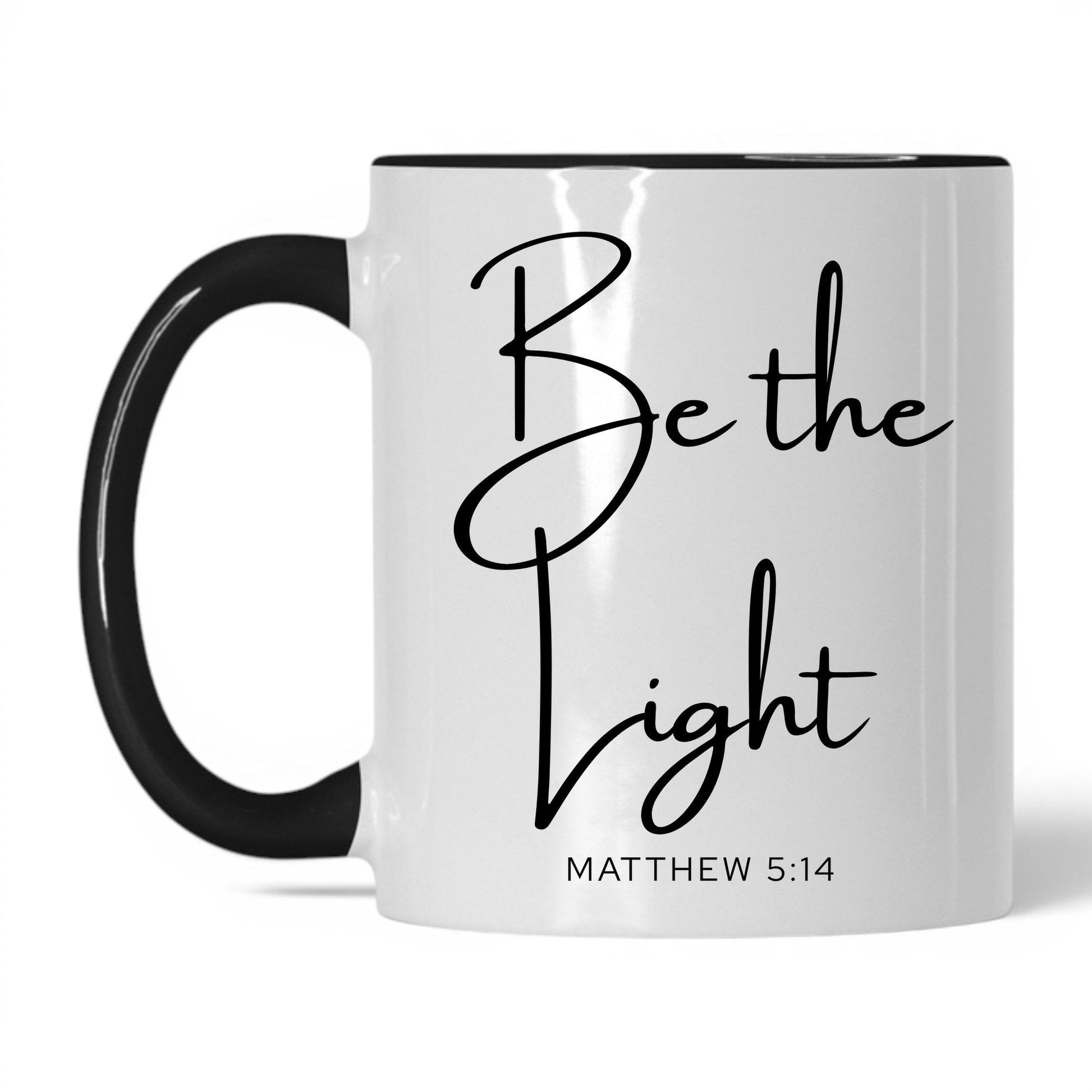 Be the Light Mug – 11oz White/Black Mug