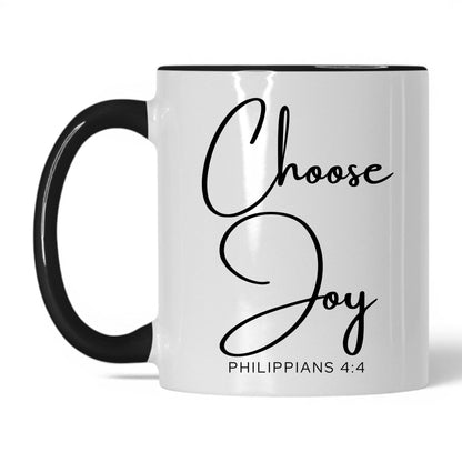 Choose Joy Mug – 11oz White/Black Mug