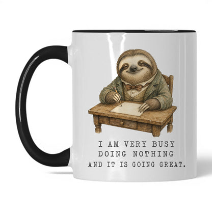 Busy Doing Nothing Sloth Coffee Mug