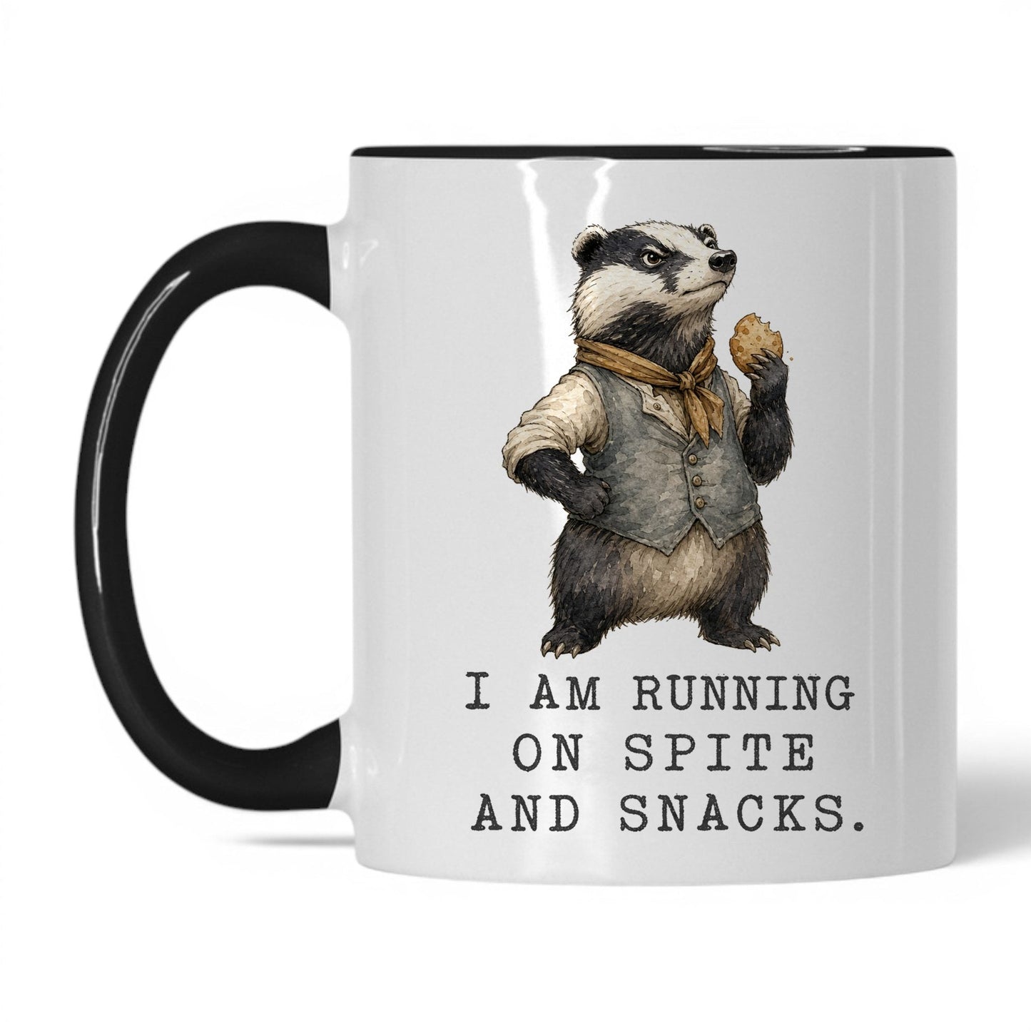 Spite and Snacks Badger Coffee Mug