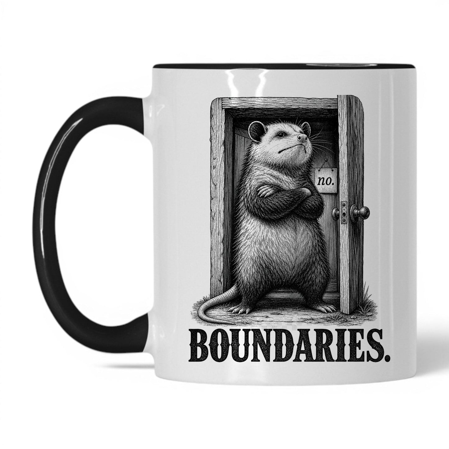 Boundaries Opossum Coffee Mug