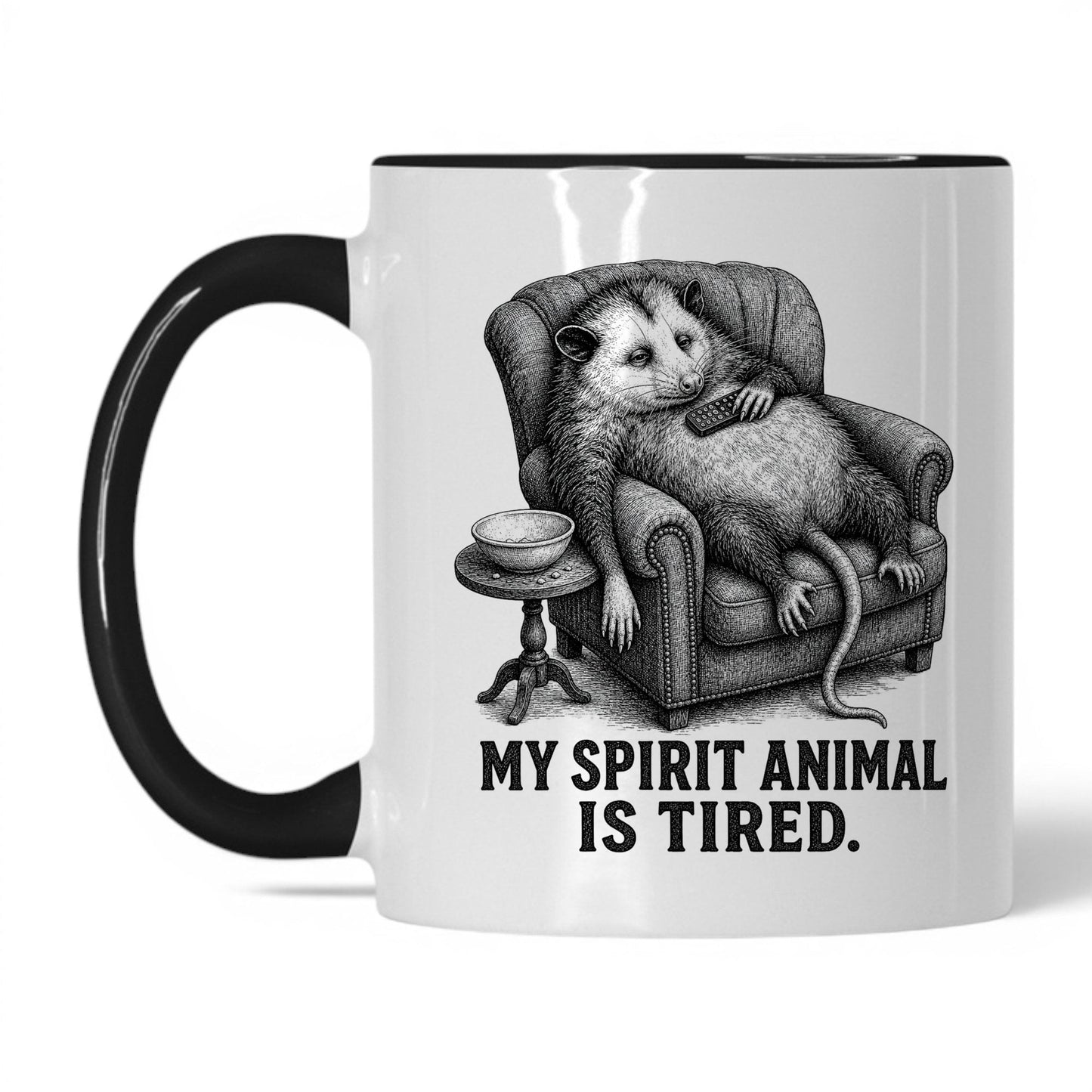 My Spirit Animal Is Tired Opossum Mug