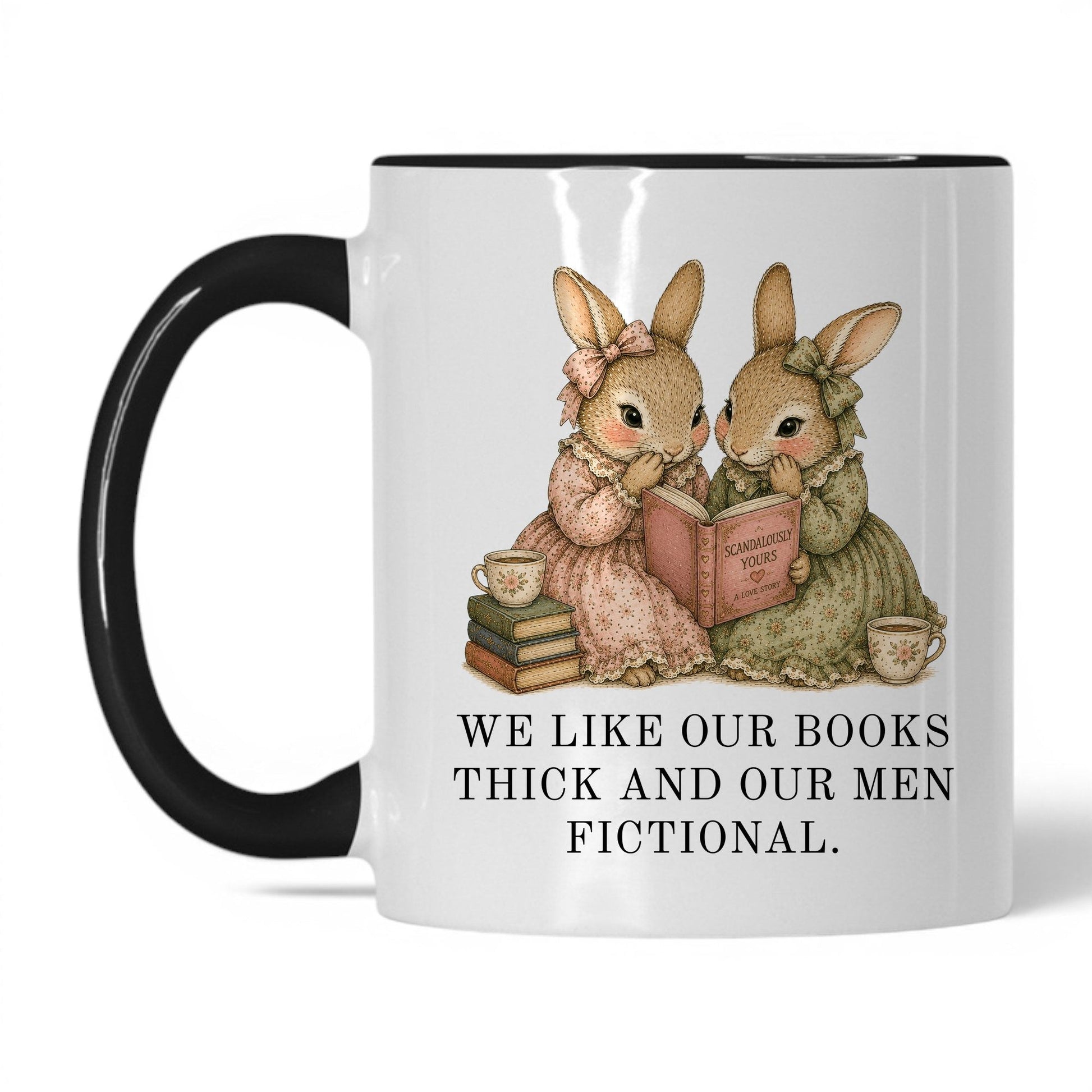 Thick Books Fictional Men Mug – 11oz White/Black Mug