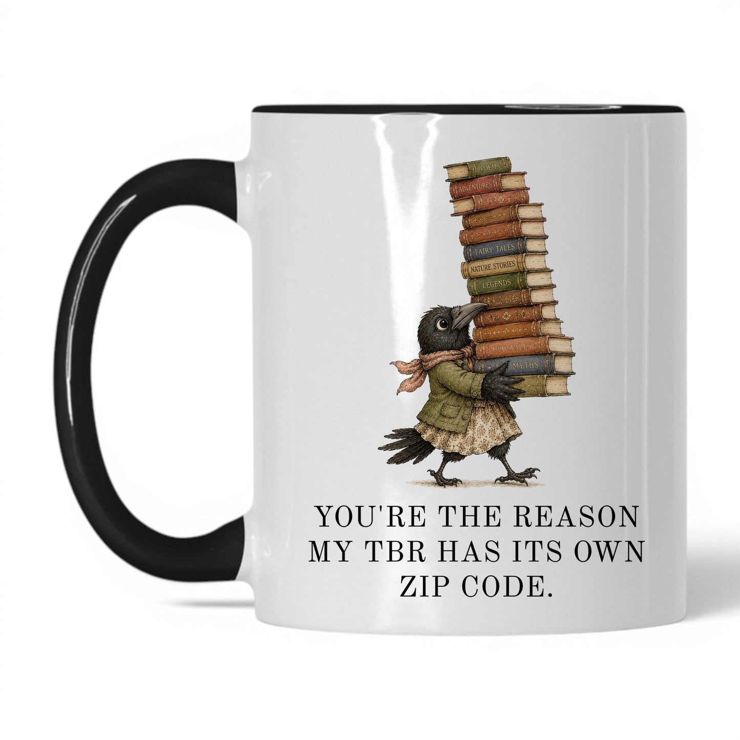 My TBR Has Its Own Zip Code Mug – 11oz White/Black Mug