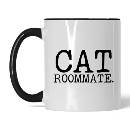 Cat Roommate 11oz white and black coffee mug