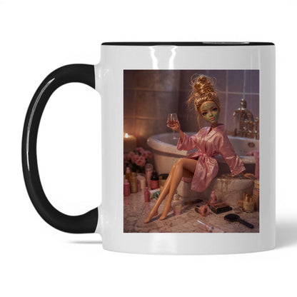 Self-Care Doll Face Coffee Mug