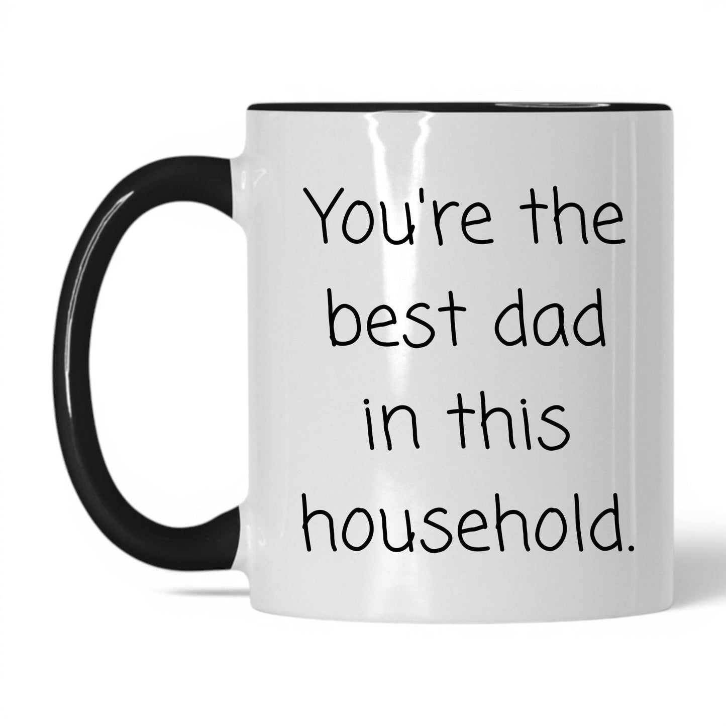 Best Dad in This Household Mug – 11oz White/Black Mug