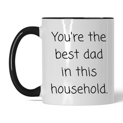 Best Dad in This Household Mug – 11oz White/Black Mug