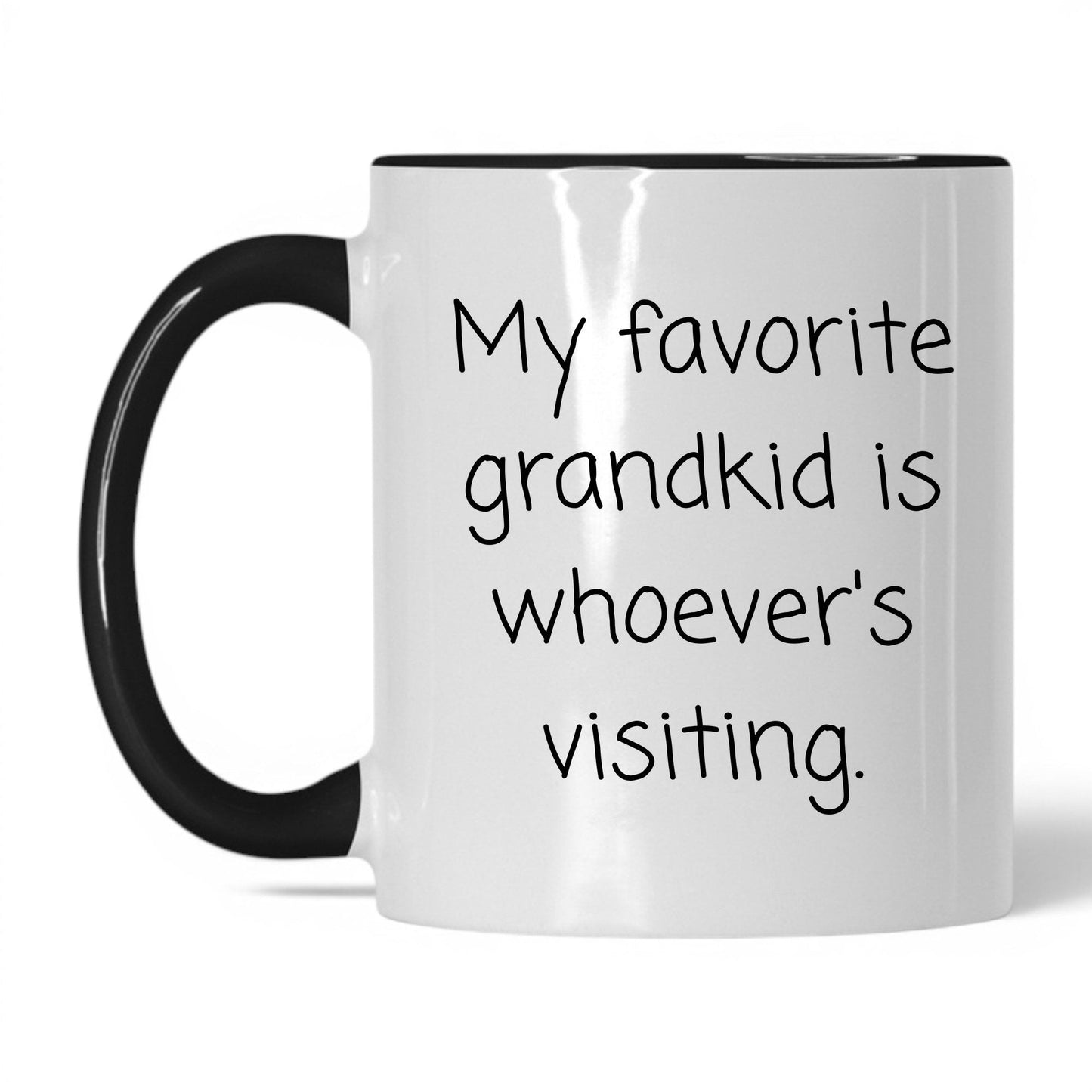 Favorite Grandkid Visiting Mug – 11oz White/Black Mug