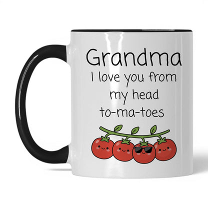 Grandma to Ma Toes Mug – 11oz White/Black Mug