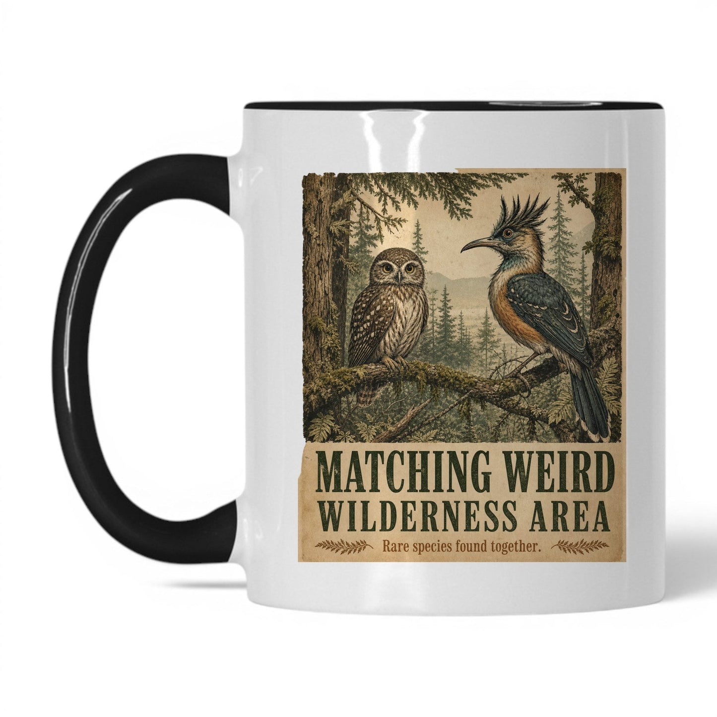 Matching Weird Wilderness Area Mug – 11oz White/Black Mug