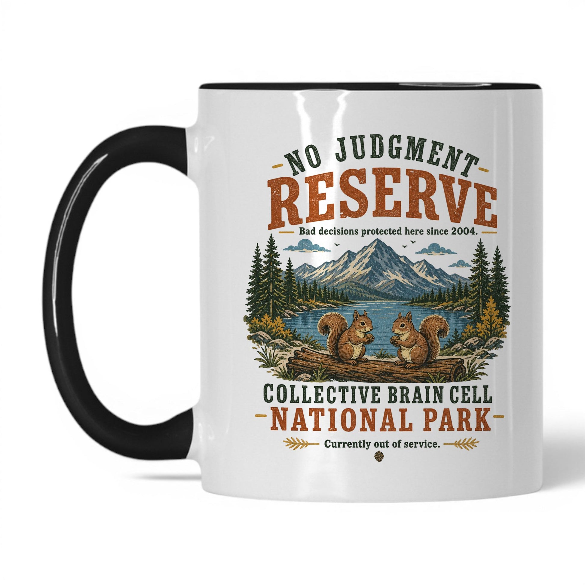 No Judgment Reserve Mug – 11oz White/Black Mug