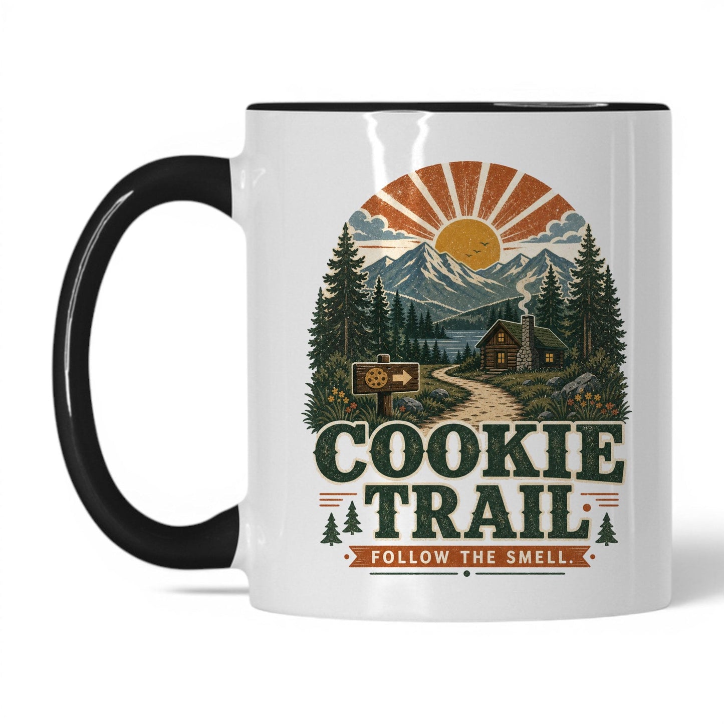 Cookie Trail Mug – 11oz White/Black Mug