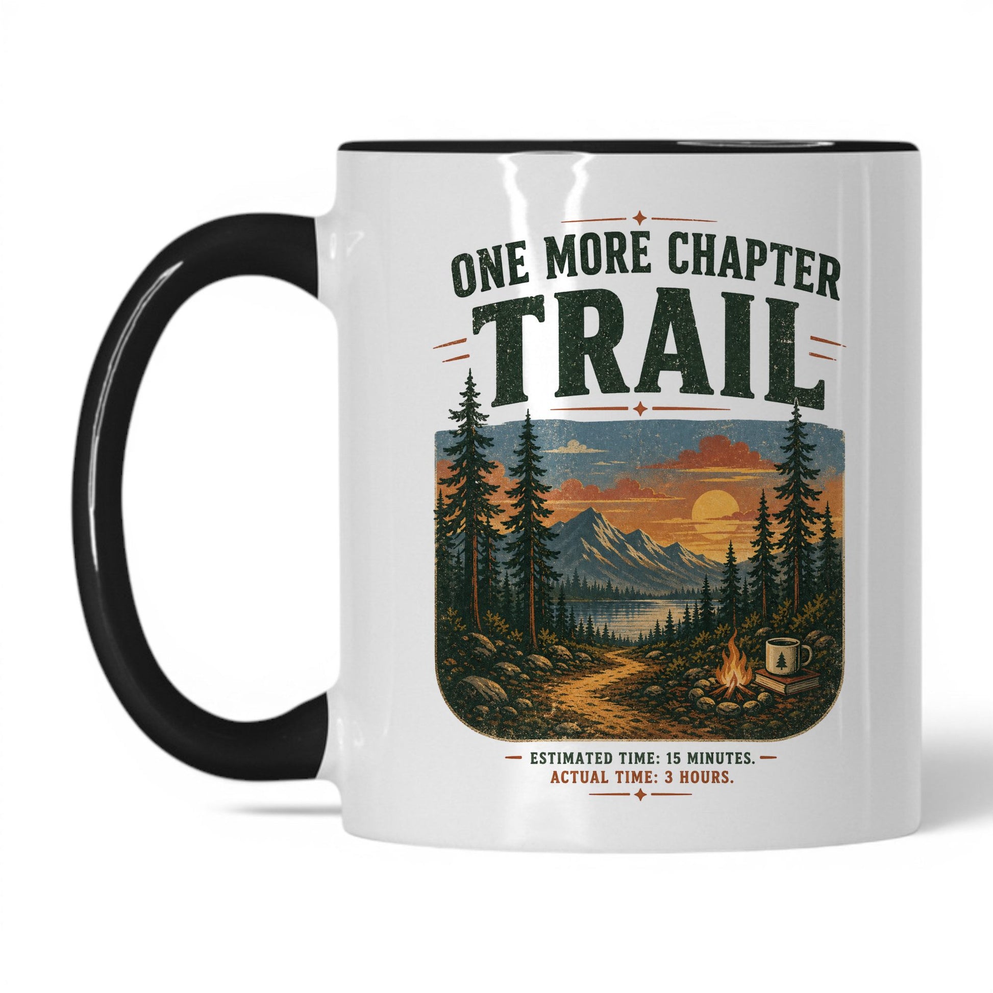 One More Chapter Trail Mug – 11oz White/Black Mug