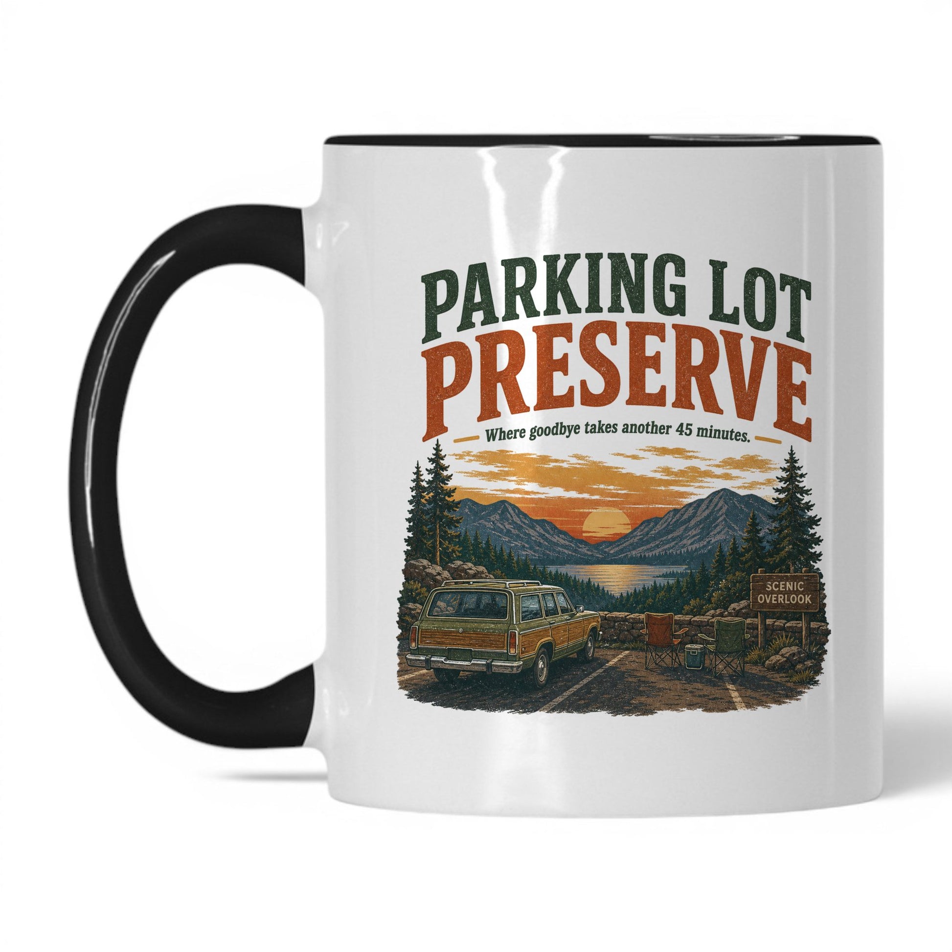 Parking Lot Preserve Mug – 11oz White/Black Mug