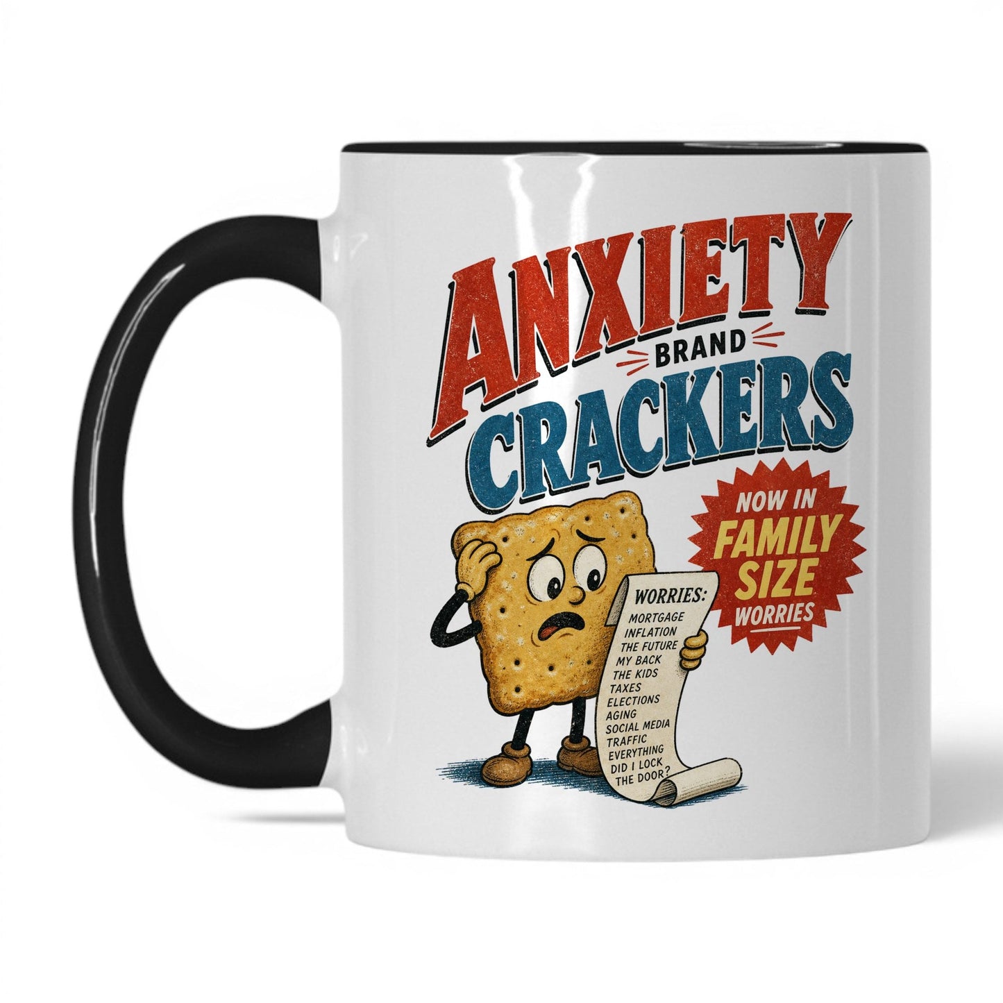 Anxiety Brand Crackers Coffee Mug