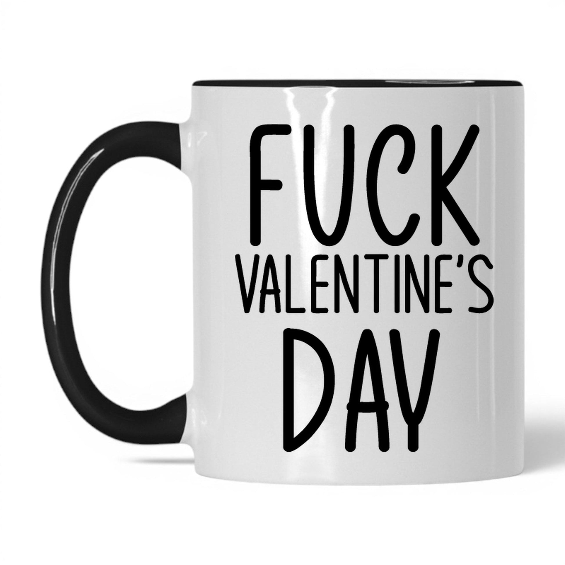 F*ck Valentine's Day Mug – 11oz White/Black Mug