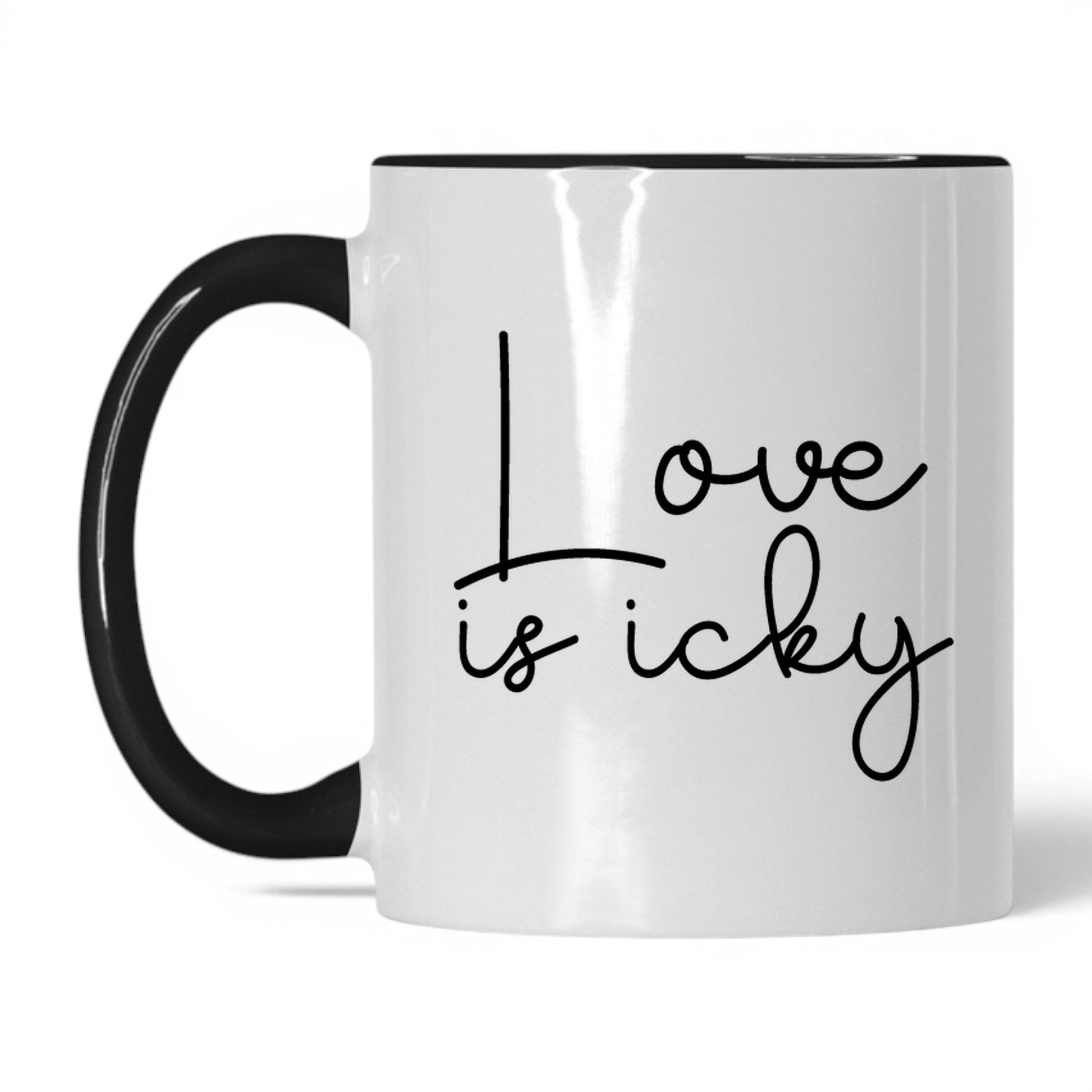 Love Is Icky Mug – 11oz White/Black Mug