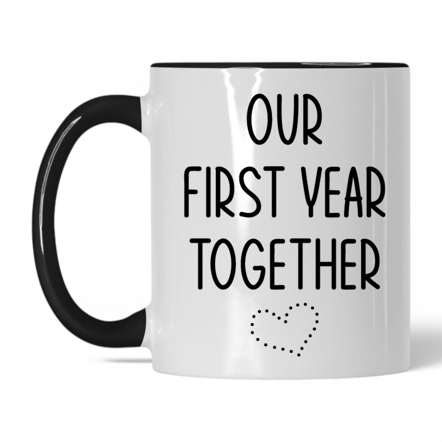 Our First Year Together Mug – 11oz White/Black Mug