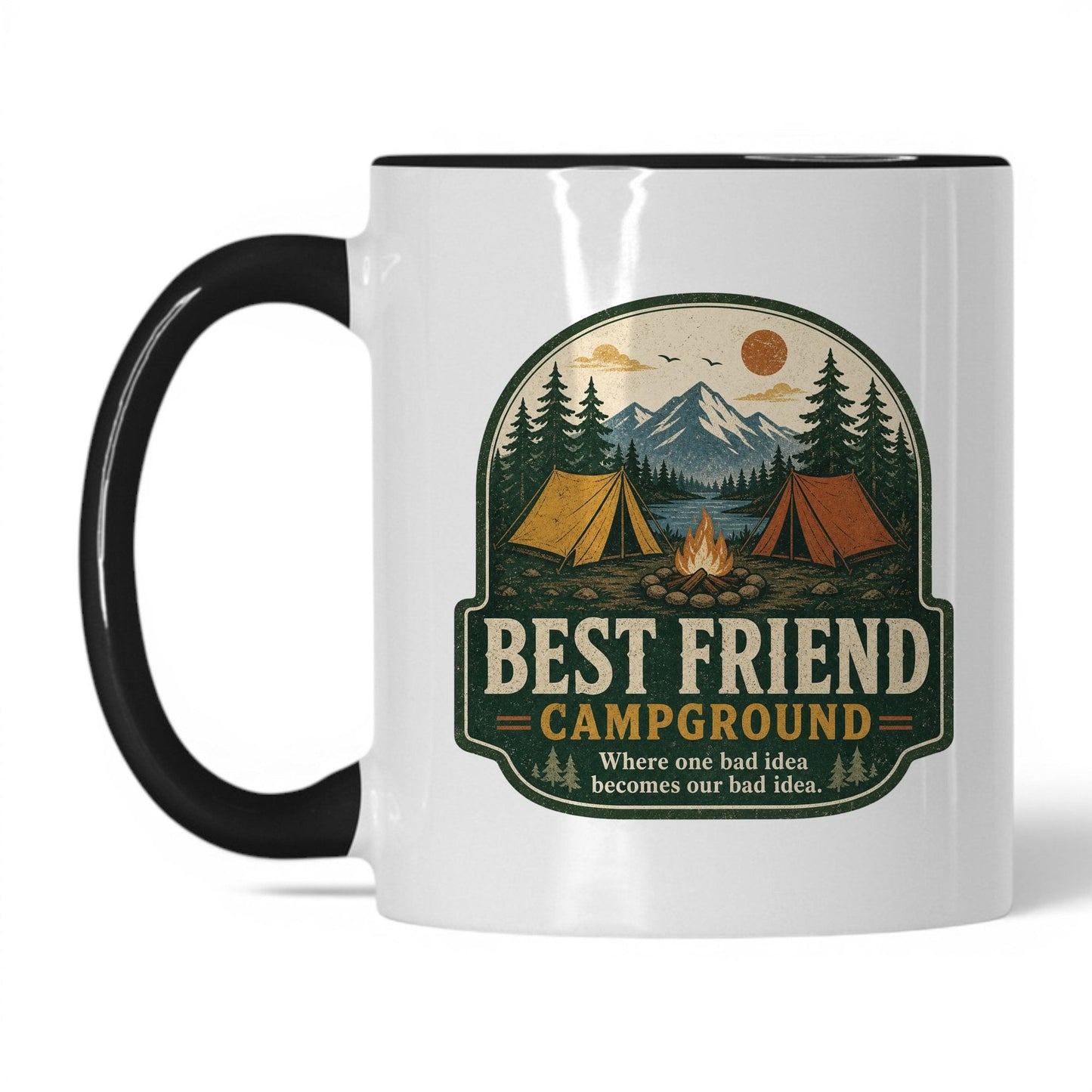Best Friend Campground Mug – 11oz White/Black Mug