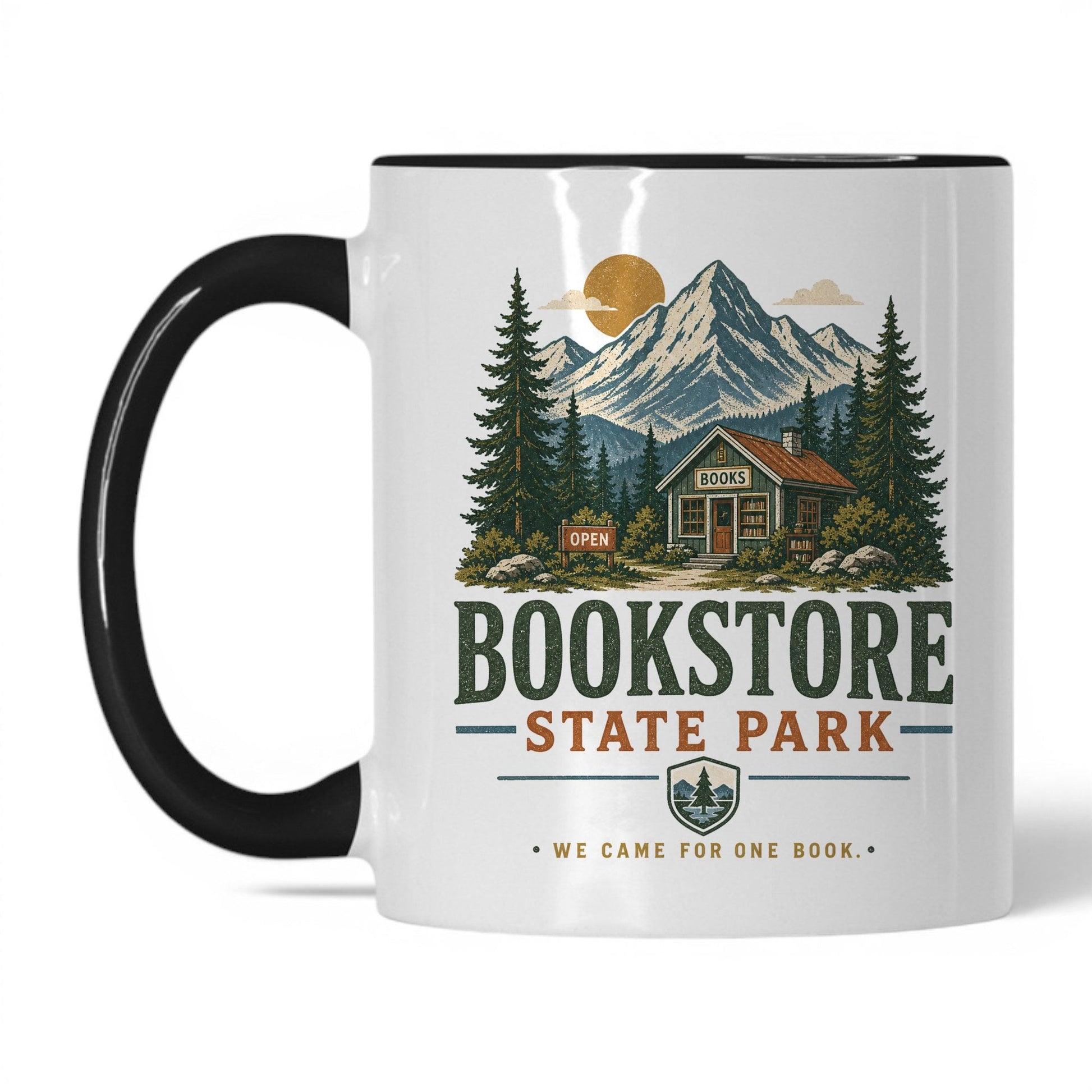 Bookstore State Park Mug – 11oz White/Black Mug