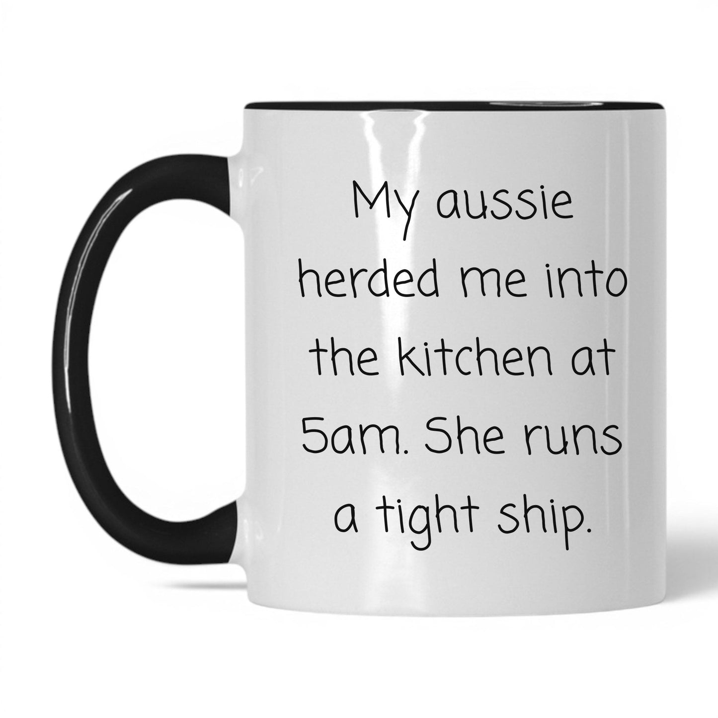 Australian Shepherd Dog Mom Mug – 11oz White/Black Mug