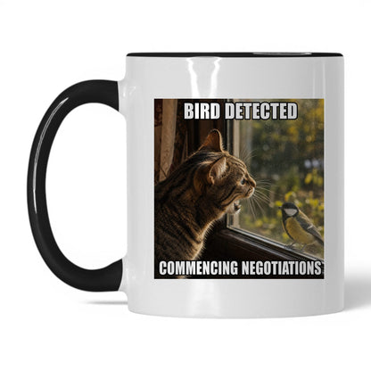 Bird Detected Cat Coffee Mug