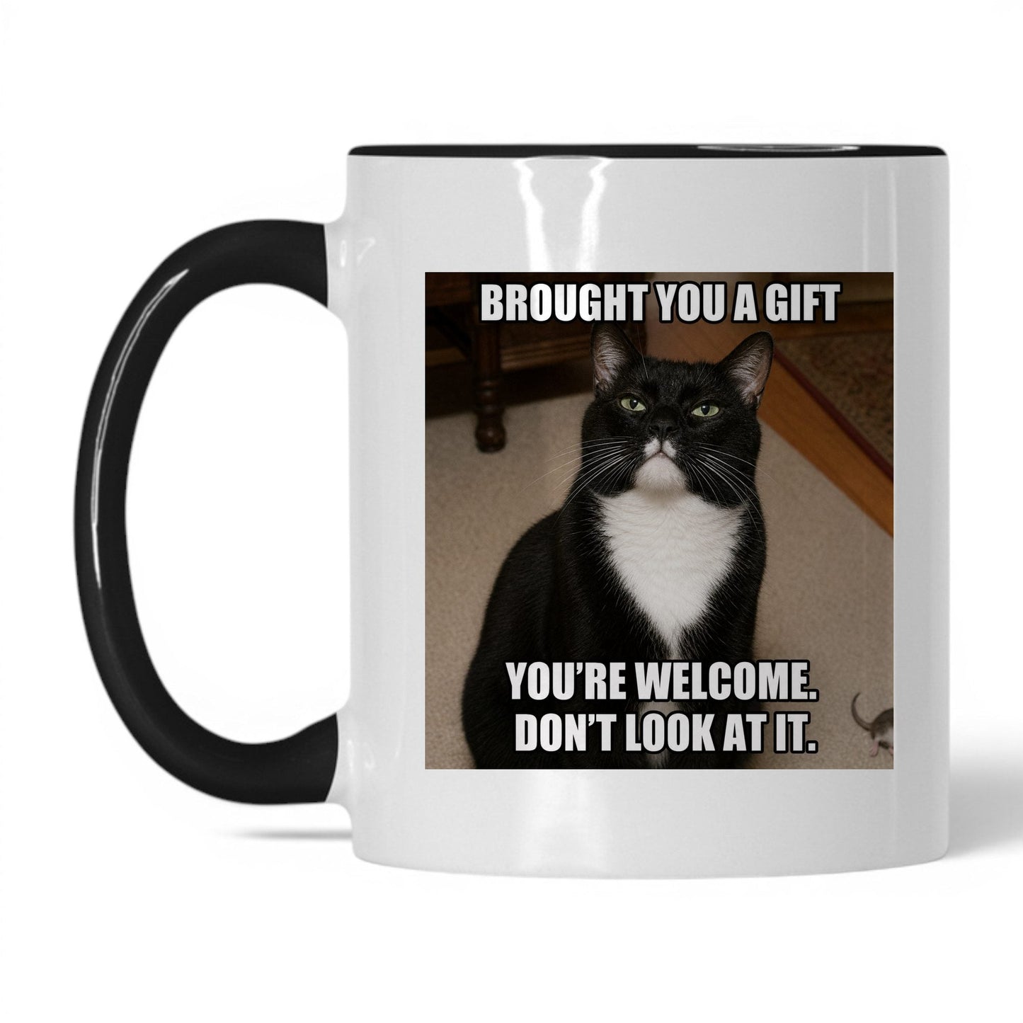 Brought You a Gift Cat Coffee Mug