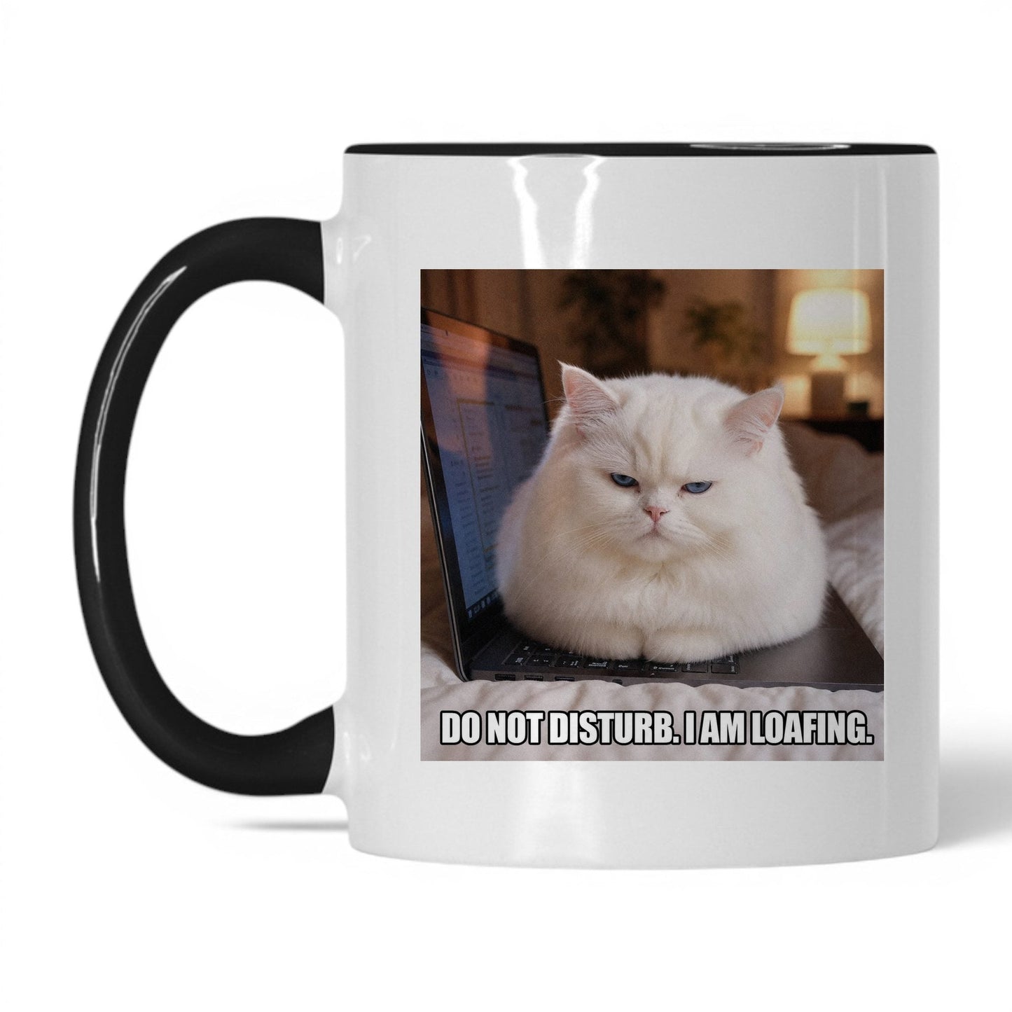 Do Not Disturb Loafing Cat Coffee Mug