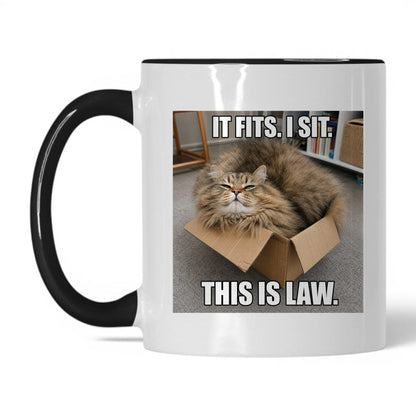 It Fits I Sit Cat Coffee Mug