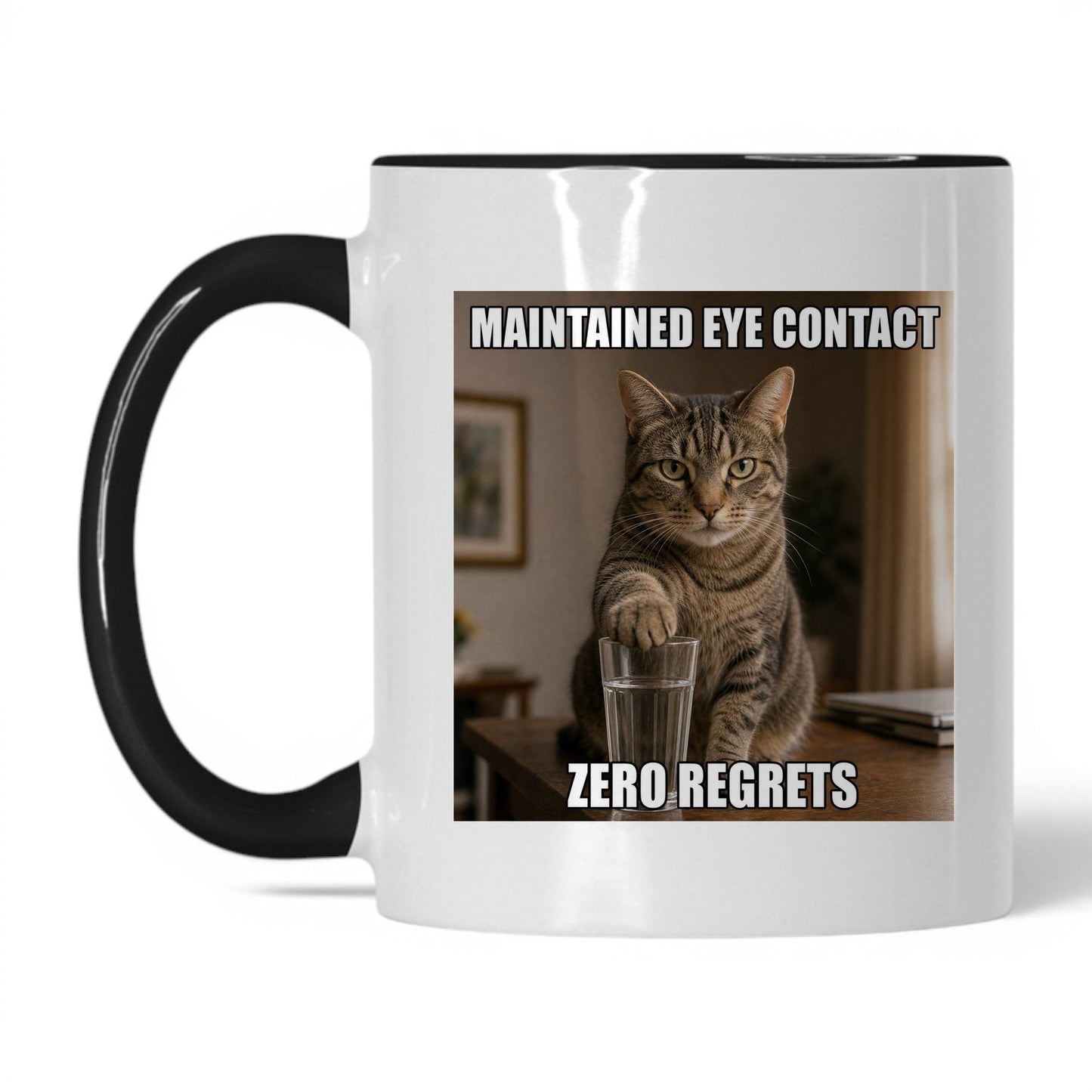 Maintained Eye Contact Cat Coffee Mug